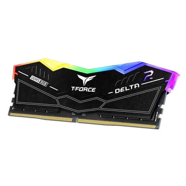 TEAMGROUP T-Force Delta RGB 16GB (16GBx1) DDR5 5200MHz Desktop RAM (Black) - Byte Baazar