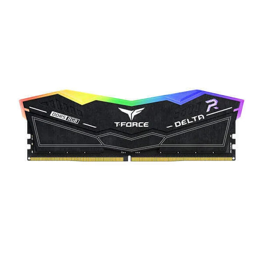 TEAMGROUP T-Force Delta RGB 16GB (16GBx1) DDR5 5200MHz Desktop RAM (Black) - Byte Baazar