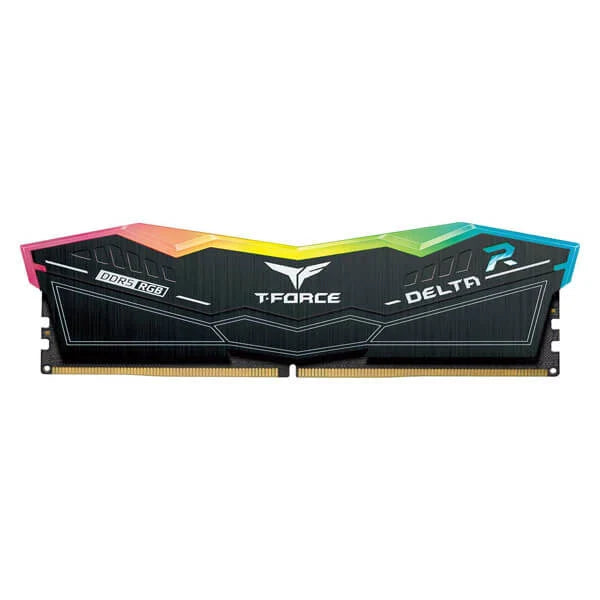 TEAMGROUP T-Force Delta RGB 32GB ( 16GBx2 ) 5200MHz DDR5 RAM (Black) - Byte Baazar