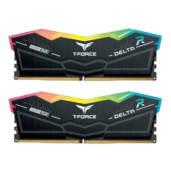 TEAMGROUP T-Force Delta RGB 32GB ( 16GBx2 ) 5200MHz DDR5 RAM (Black) - Byte Baazar