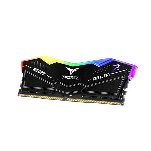 TEAMGROUP T-Force Delta RGB 64GB ( 32GBx2 ) 6000MHz DDR5 RAM ( Black ) - Byte Baazar