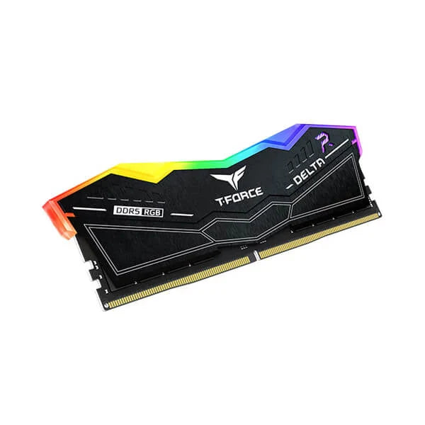 TEAMGROUP T-Force Delta RGB 64GB ( 32GBx2 ) 6000MHz DDR5 RAM ( Black ) - Byte Baazar