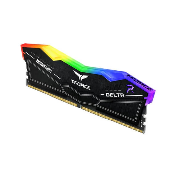 TEAMGROUP T-Force Delta RGB 64GB ( 32GBx2 ) 6000MHz DDR5 RAM ( Black ) - Byte Baazar