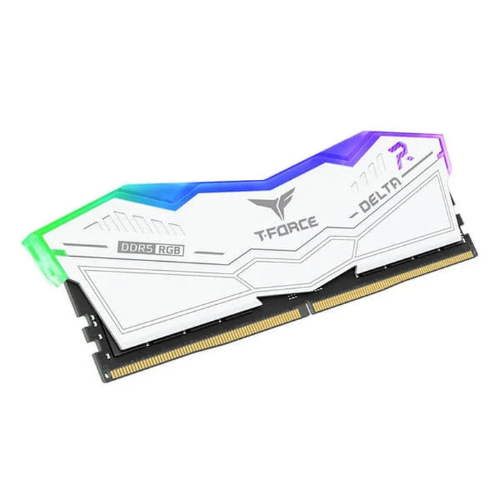 TEAMGROUP T-Force Delta RGB 16GB (16GBx1) 5600MHz DDR5 RAM (White) - Byte Baazar