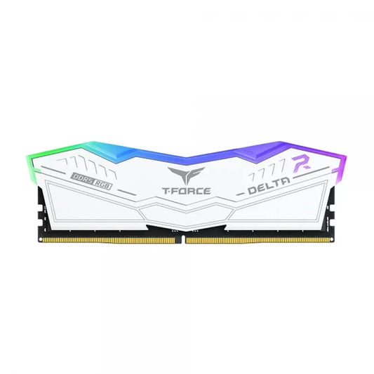 TEAMGROUP T-Force Delta RGB 16GB (16GBx1) 5600MHz DDR5 RAM (White) - Byte Baazar