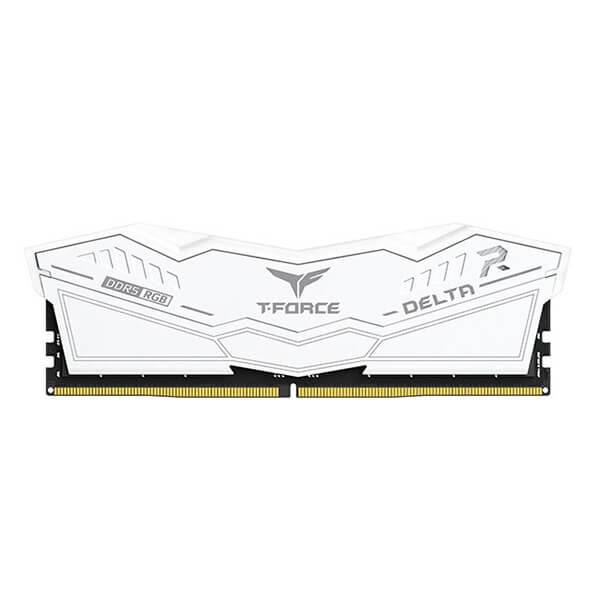 TEAMGROUP T-Force Delta RGB 32GB ( 16GB x 2 ) 6400MHz DDR5 RAM ( White ) - Byte Baazar