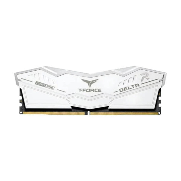 TEAMGROUP T-Force Delta RGB 64GB ( 32GBx2 ) 6000MHz DDR5 RAM ( White ) - Byte Baazar