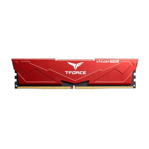 TEAMGROUP T-Force Vulcan 32GB ( 32GBx1 ) 5200MHz DDR5 RAM ( Red ) - Byte Baazar