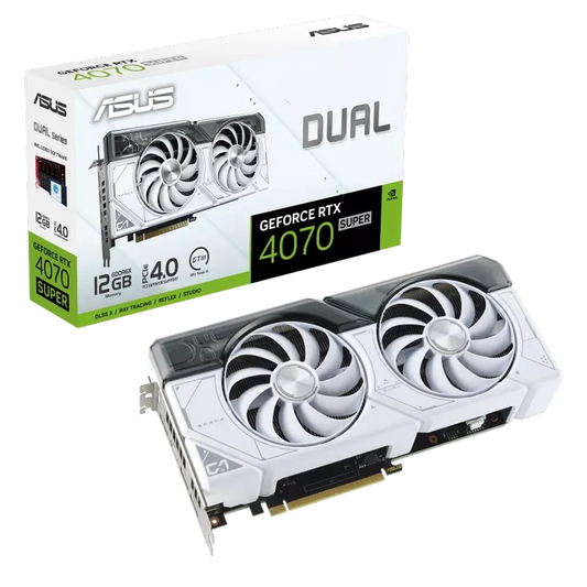 ASUS Dual GeForce RTX 4070 Super White Edition 12GB Nvidia Graphic Card - Byte Baazar