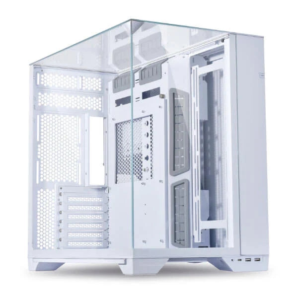 LIAN LI O11 Vision EATX Mid Tower Cabinet (White) - Byte Baazar