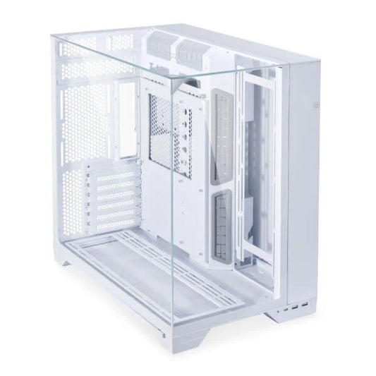 LIAN LI O11 Vision EATX Mid Tower Cabinet (White) - Byte Baazar