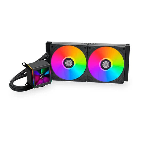 LIAN LI Galahad II LCD ARGB 280mm CPU Liquid Cooler (Black) - Byte Baazar