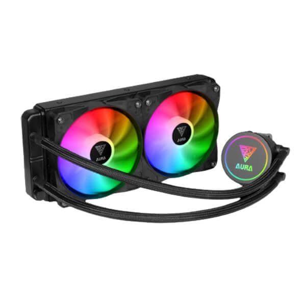 GAMDIAS AURA GL ARGB 240mm CPU Liquid Cooler (Black) - Byte Baazar