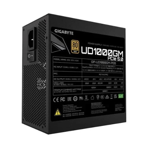 GIGABYTE UD1000GM PG5 80+ Gold Fully Modular ATX 3.0 Power Supply - Byte Baazar