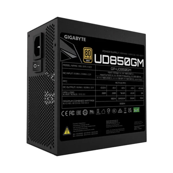 GIGABYTE UD850GM 80+ Gold Fully Modular ATX 2.0 Power Supply - Byte Baazar