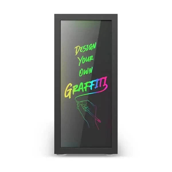 ANT ESPORTS Graffiti ATX Mid Tower Cabinet (Black) - Byte Baazar