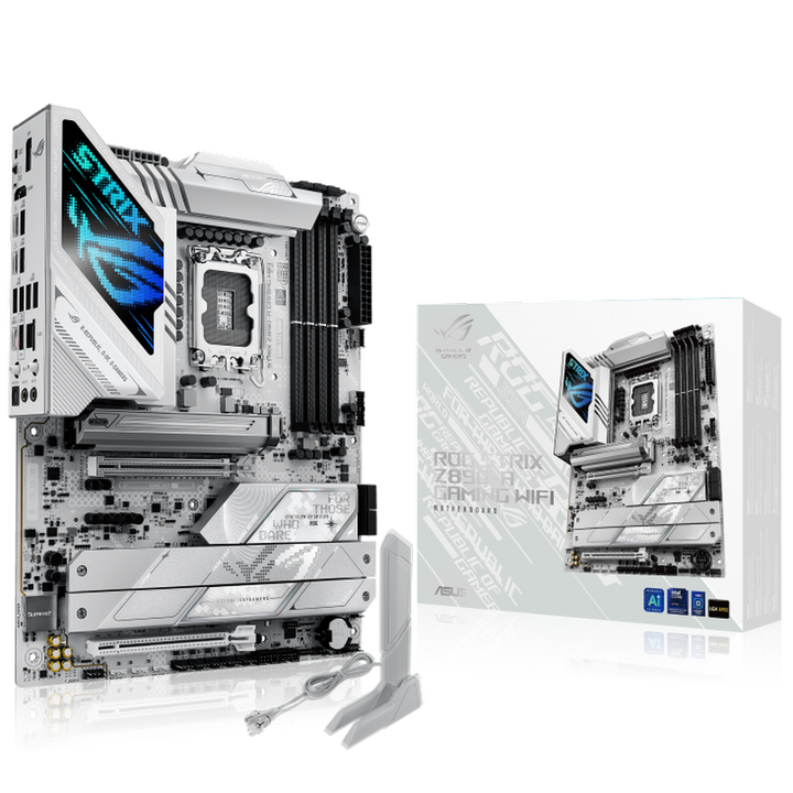 ASUS ROG Strix Z890-A Gaming Wifi DDR5 Intel Motherboard ( White ) - Byte Baazar