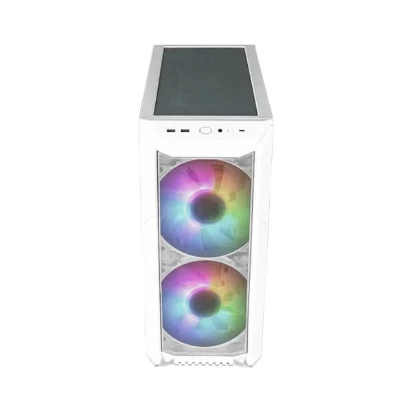 COOLER MASTER HAF 500 ARGB EATX Mid Tower Cabinet (White) - Byte Baazar