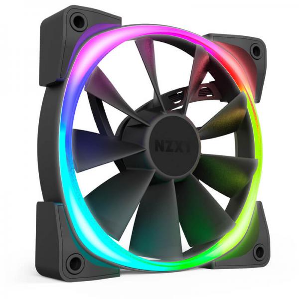 NZXT Aer RGB 2 120mm RGB Cabinet Fans (Black) (Single Pack) - Byte Baazar