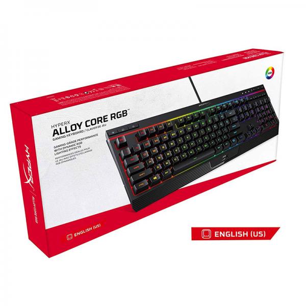 HYPERX Alloy Core RGB Full Size Membrane Wired Gaming Keyboard ( Black ) - Byte Baazar