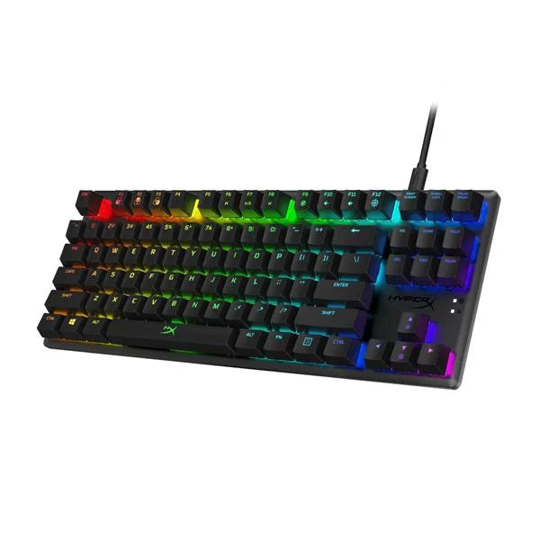 HYPERX Alloy Origins Core PBT RGB Tenkeyless Mechanical Wired Gaming Keyboard (Black) (Linear Red Switch) - Byte Baazar