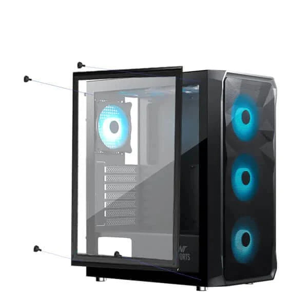 ANT ESPORTS ICE-112 ARGB ATX Mid Tower Cabinet (Black) - Byte Baazar