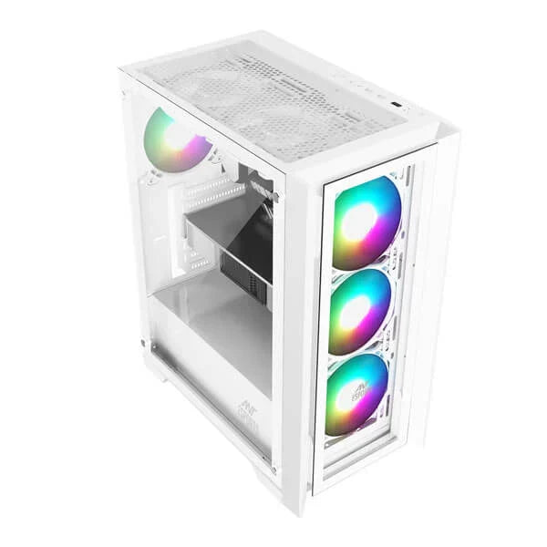 ANT ESPORTS ICE-170 TG ATX Mid Tower Cabinet (White) - Byte Baazar