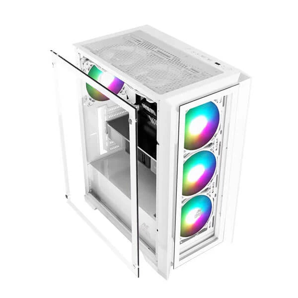 ANT ESPORTS ICE-170 TG ATX Mid Tower Cabinet (White) - Byte Baazar