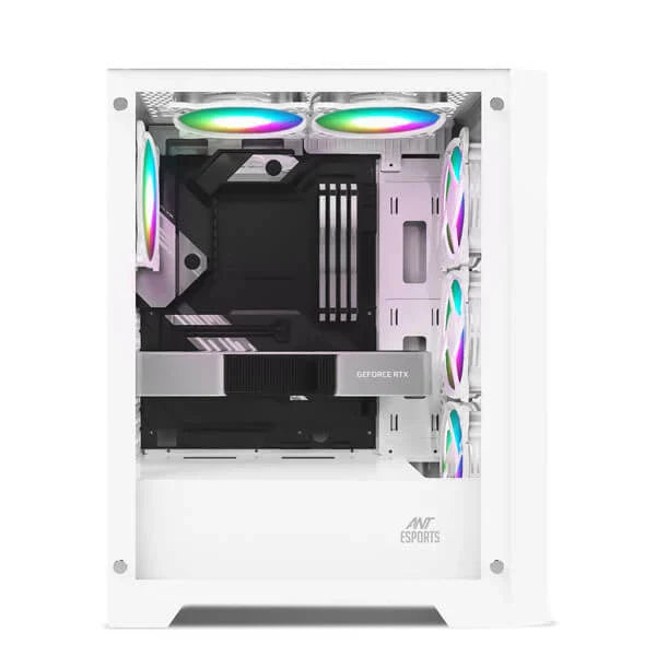 ANT ESPORTS ICE-170 TG ATX Mid Tower Cabinet (White) - Byte Baazar