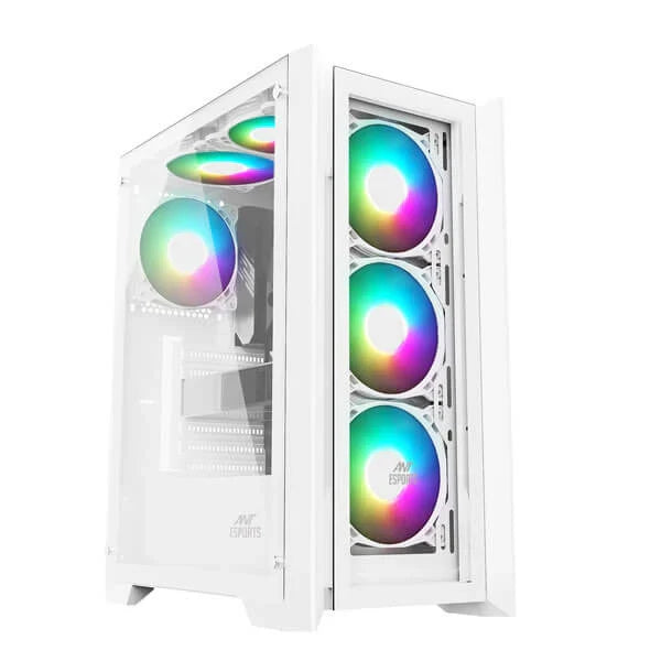 ANT ESPORTS ICE-170 TG ATX Mid Tower Cabinet (White) - Byte Baazar