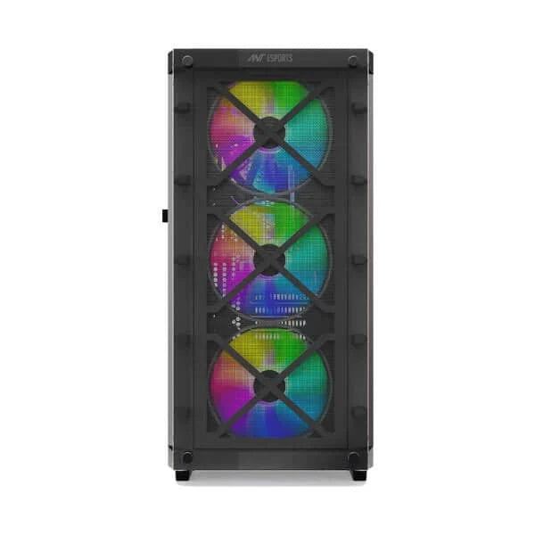 ANT ESPORTS ICE-5000 RGB EATX Mid Tower Cabinet (Black) - Byte Baazar