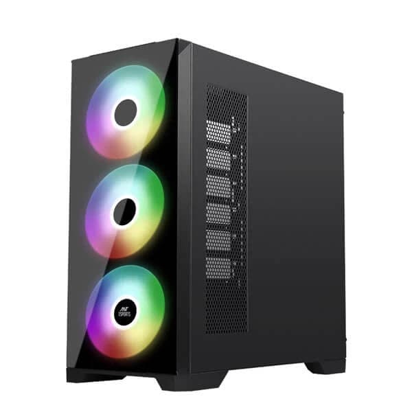 ANT ESPORTS ICE-590TG ARGB EATX Mid Tower Cabinet (Black) - Byte Baazar