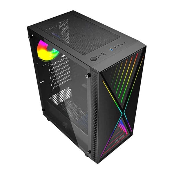 ANT ESPORTS Infinity X ATX Mid Tower Cabinet (Black) - Byte Baazar