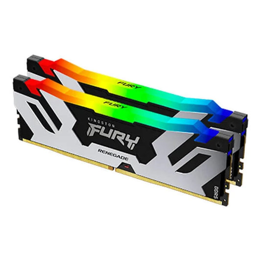 KINGSTON Fury Renegade RGB XMP 32GB (16GBx2) 6000MHz DDR5 RAM (Black/Silver) - Byte Baazar