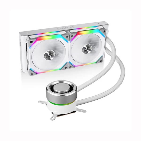 LIAN LI Galahad 240 ARGB 240mm CPU Liquid Cooler With Uni Fan SL Edition (White) - Byte Baazar