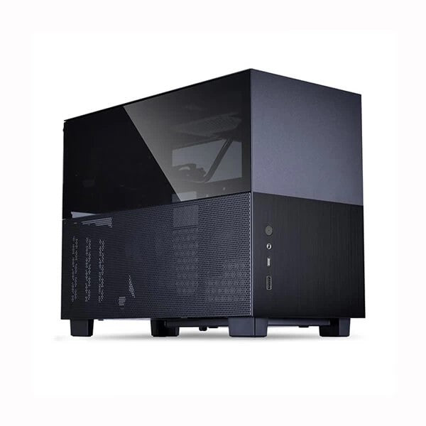 LIAN LI Q58X3 ITX Mini Tower Cabinet With PCIe 3.0 Riser Cable (Black) - Byte Baazar