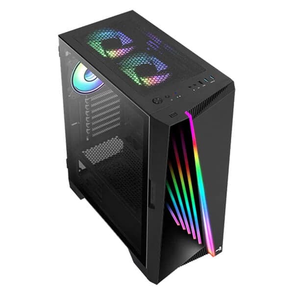 AEROCOOL Mirage ARGB ATX Mid Tower Cabinet (Black) - Byte Baazar