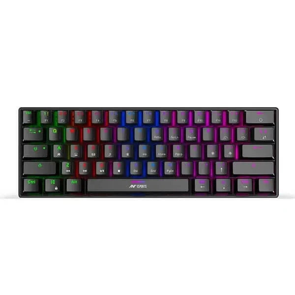 ANT ESPORTS MK1300 Mini 60% RGB Mechanical Wired Gaming Keyboard (Black) (Blue Switch) (Clicky Switch) (MK1300) - Byte Baazar