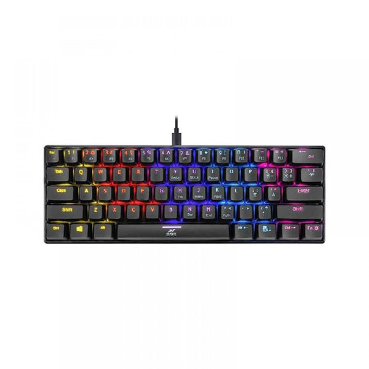 ANT ESPORTS MK1200 Mini 60% RGB Mechanical Wired Gaming Keyboard (Black) (Red Switch) (Linear Switch) (MK1200) - Byte Baazar