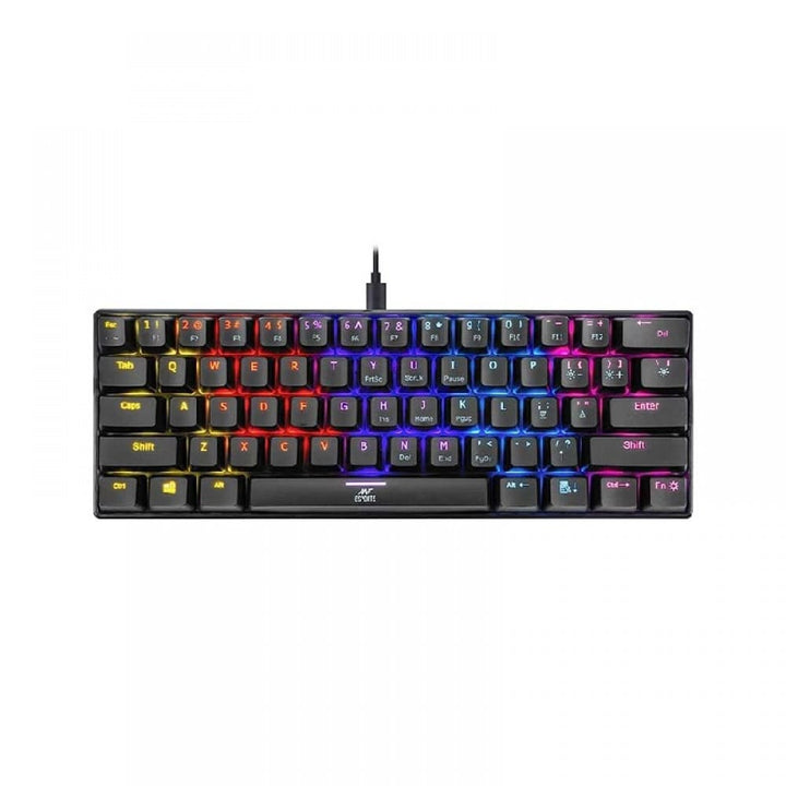 ANT ESPORTS MK1200 Mini 60% RGB Mechanical Wired Gaming Keyboard (Black) (Red Switch) (Linear Switch) (MK1200) - Byte Baazar