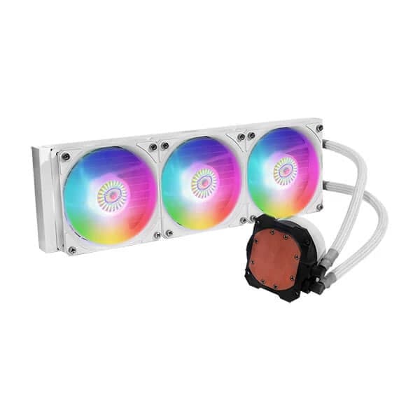 COOLER MASTER ML360L ARGB V2 360mm CPU Liquid Cooler (White) - Byte Baazar