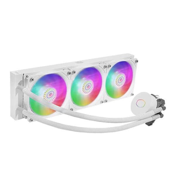 COOLER MASTER ML360L ARGB V2 360mm CPU Liquid Cooler (White) - Byte Baazar