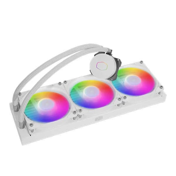 COOLER MASTER ML360L ARGB V2 360mm CPU Liquid Cooler (White) - Byte Baazar