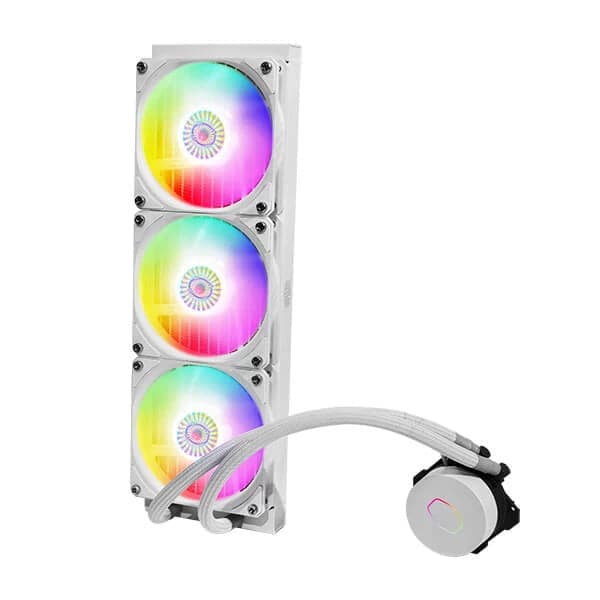 COOLER MASTER ML360L ARGB V2 360mm CPU Liquid Cooler (White) - Byte Baazar