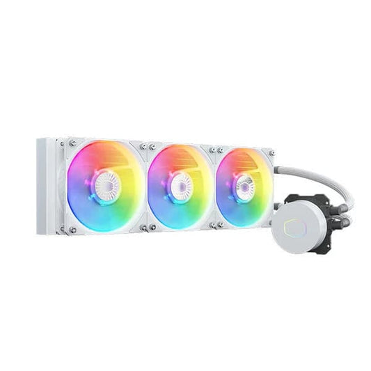 COOLER MASTER ML360L ARGB V2 360mm CPU Liquid Cooler (White) - Byte Baazar