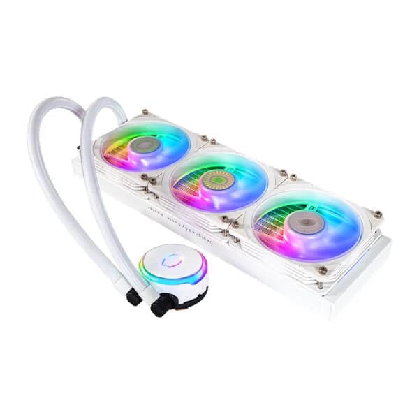 COOLER MASTER MasterLiquid PL360 Flux Edition ARGB 360mm CPU Liquid Cooler (White) - Byte Baazar