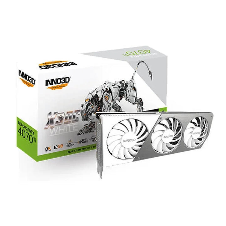 INNO3D GeForce RTX 4070 TI X3 Gaming OC White Nvidia Graphic Card - Byte Baazar