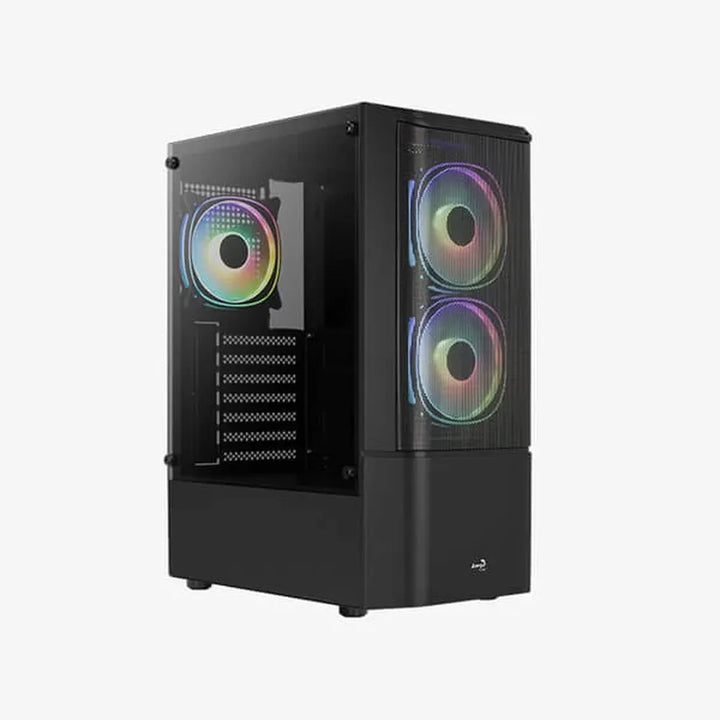 AEROCOOL Quantum Mesh RGB ATX Mid Tower Cabinet (Black) - Byte Baazar