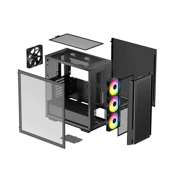 DEEPCOOL CG560 ARGB EATX Mid Tower Cabinet (Black) - Byte Baazar