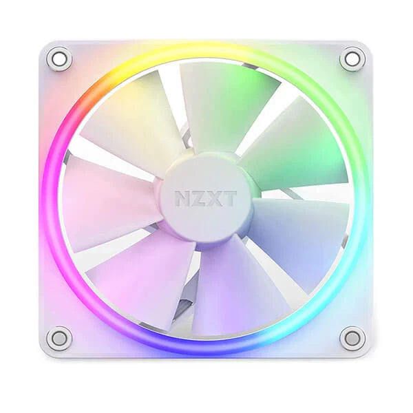 NZXT F120 RGB Duo 120mm with the RGB Controller Cabinet Fan White (Triple Pack) - Byte Baazar